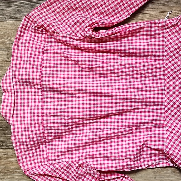 Lauren Ralph Lauren Pink Checkered Long Sleeve Dress - Picture 16 of 16